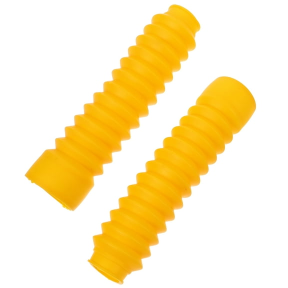 KAJNBN 1 Pair Motorcycle Fork Covers In Yellow Rubber For Riding And Maintenance