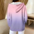 thumbnail image 2 of ZUKMRJPC Women's Zip Up Hoodie Long Sleeve Gradient Color Knitted Cotton Outwear Fall Winter Lightweight Hooded Sweatshirt with Pockets, 2 of 6