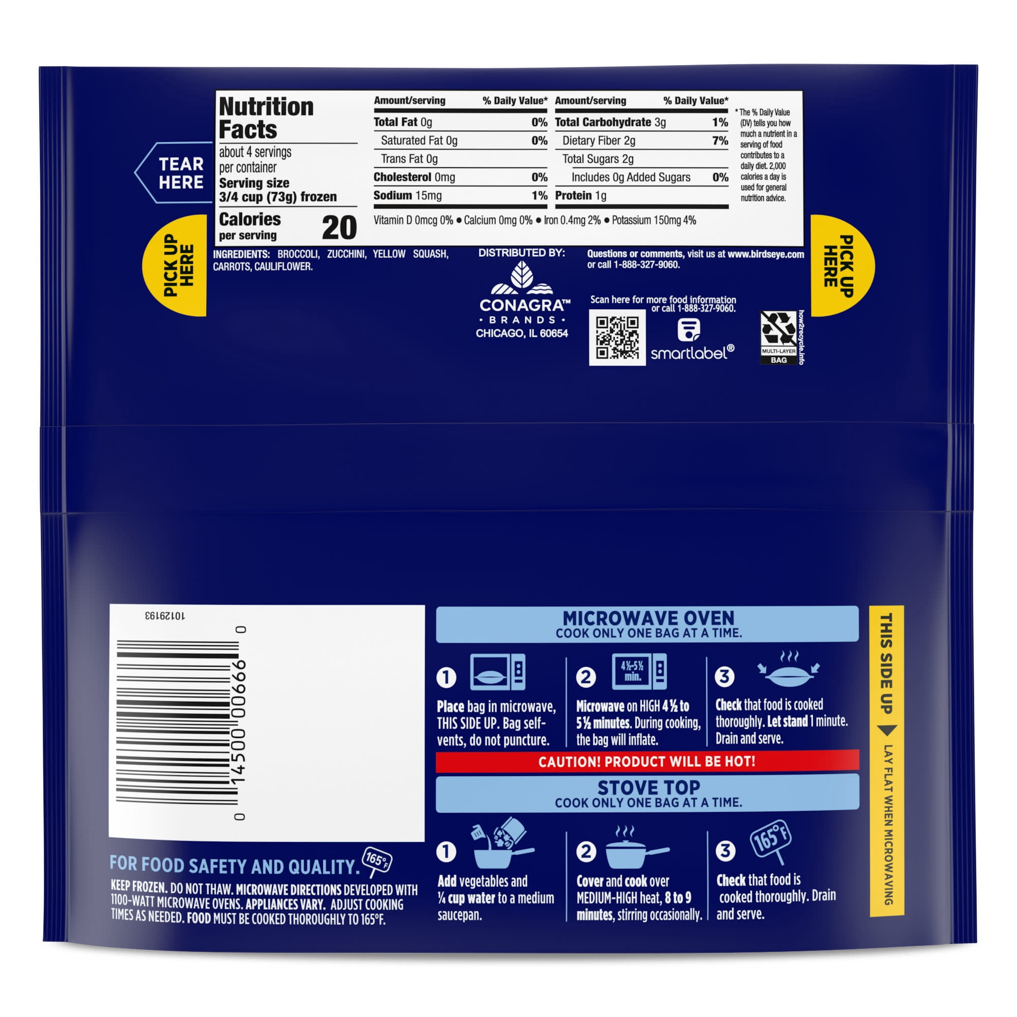 Birds Eye Steamfresh Normandy Blend, Frozen Vegetables, 10.8 oz. Bag