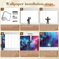 thumbnail image 5 of Peel and Stick Wallpaper Wall Murals Neon Retro Arcade 80s 69"H x 96"W Removable Wall Paper Self-Adhesive Wall Decor for Bedroom Living Room Nursery, 5 of 7