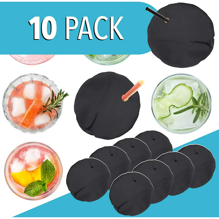 Drink Covers for Alcohol Protection 4-Pack Drink Spiking Prevention with  Straw Hole for Women - Reusable Fabric Cup Cover for Drinks to Keep Out
