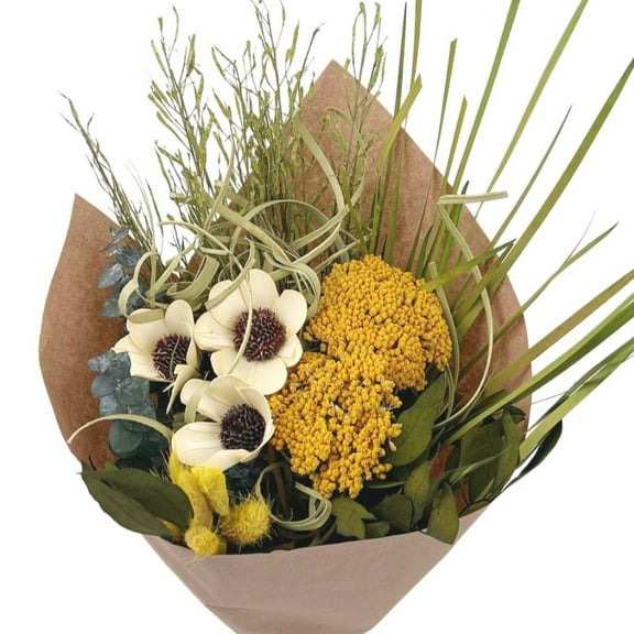 22" Dried Mixed Floral Yarrow Garden Bouquet