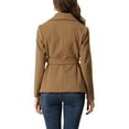 thumbnail image 5 of INSPIRE CHIC Women's Coats Shawl Lapel Collar Button Belted Winter Jackets with Pockets XL Brown, 5 of 5