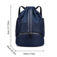 thumbnail image 4 of Baloncesto Con Cordón Mochila Impermeable Separación Ropa Seca Y Húmeda (oscuro) Azul, 4 of 6