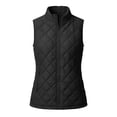 thumbnail image 3 of Wovilon Women's Diamond Quilted Puffer Vest Stand Collar Full Zip Sleeveless Lightweight Lined Outerwear with Pockets Casual Fall Winter, 3 of 6