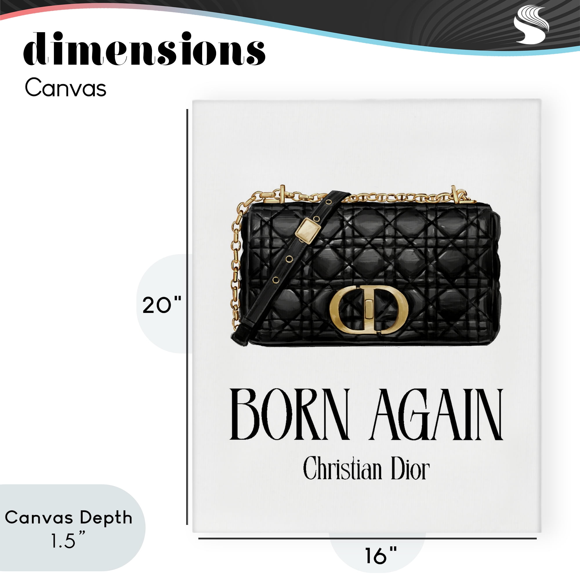 Stupell Industries Born Again Christian Bag Canvas Wall Art, design by Ziwei Li