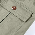 thumbnail image 5 of Big and Tall Men's Cotton Capri Pants 3/4 Lenght Pants Elastic Waist Workout Cargo Hiking Shorts with Pockets, 5 of 7