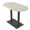Lakeland Salt w/Black Base, variant on Racetrack Bistro Height Meeting Table Double Metal Base 34x70 Bar Table