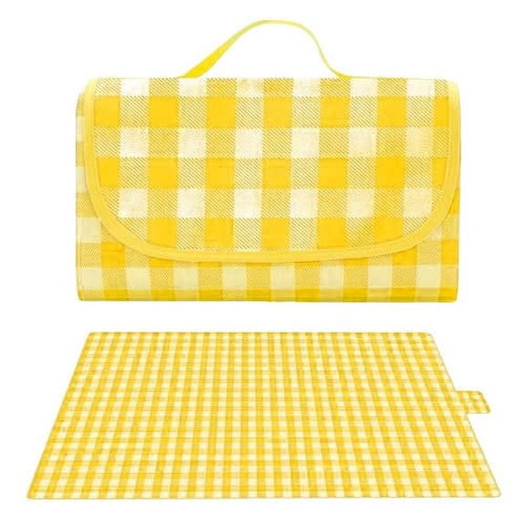 Large Picnic Blanket with Handle - Sand-Resistant, Washable Outdoor Mat for Beach, Camping & Travel​​