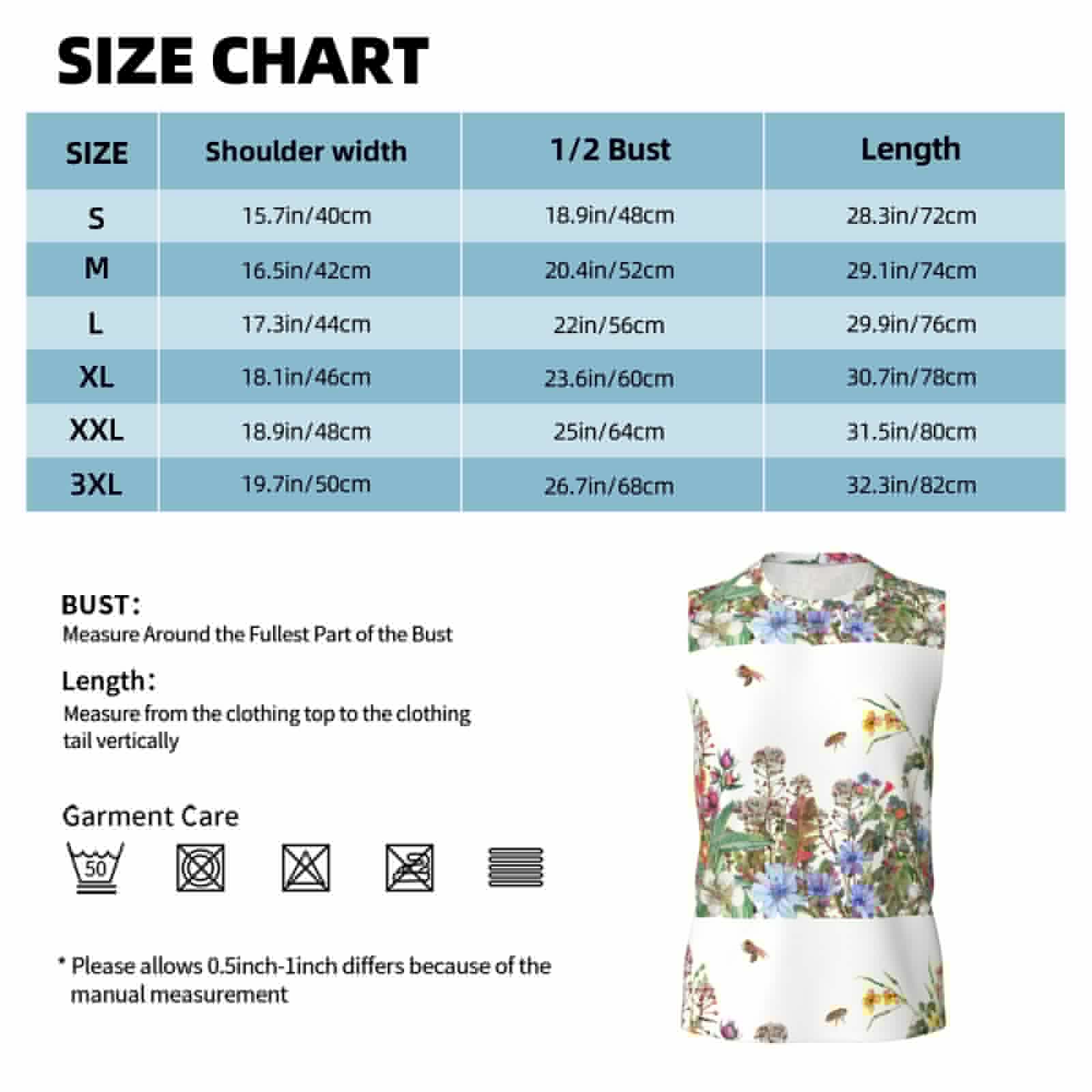 thumbnail image 6 of Disketp Herbs And Wildflowers Sleeveless Tshirts For Men, Muscle Shirts For Men Dry Fit Tank Top-Medium, 6 of 8
