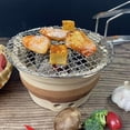 thumbnail image 3 of GLFILL Grille de Barbecue Ronde 27cm en Acier Inoxydable Tapis de Gaz Charbon Électrique Extérieur D27cm, 3 of 9