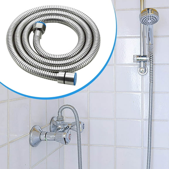 DwellJoy Upgraded 304 Stainless Steel Shower Hose - Anti-Kink Flexible Design, Universal 1/2 Inch Fit for All Showerheads, Leakproof Durable Bathroom Replacement
