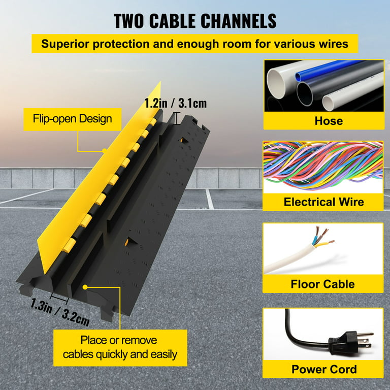 Linebacker® Heavy Duty Cable Protector - 5, 4, 3 and 2 Channel Cord Ramps