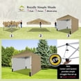 thumbnail image 5 of CROWN SHADES 10X10 Comercial Instant Canopy Pop Up Tent with Center Lock 4 Sidewalls Sto'N Go Bag Beige, 5 of 7