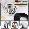thumbnail image 2 of Walchoice Mixing Bowls Set of 7, Stainless Steel Prep Bowls with Airtight Clear Lids, Metal Nesting Salad Bowls for Cooking Serving Storing, Dishwasher Safe, 4.6/ 3.5/ 2.6/ 2/ 1.5/ 1/ 0.7 QT - Black, 2 of 7