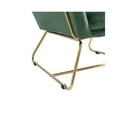 thumbnail image 3 of Lilola Home Keira Modern Soft Velvet Accent Arm Chair with Metal Base in Green, 3 of 6