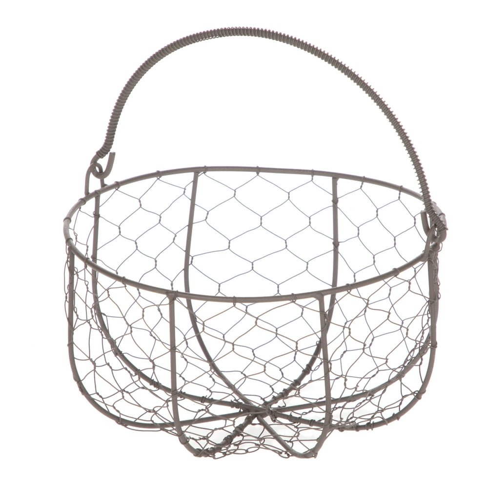 Mainstays Brown Chicken Wire Basket with Moveable Handle