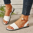 thumbnail image 5 of Dakaela Women's Flat Sandals Comfortable Dressy Summer Shoes Ankle Strap Footbed Slides Flip Flops, 5 of 7