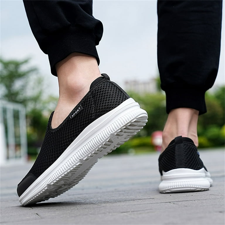 Fashion Summer Men Sneakers Breathable Mesh Shallow Mouth On Lightweight Casual Shoes Mens Backless Mens Sneakers Size 13 Wide Running -