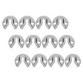 thumbnail image 1 of Raindrops 12pcs Elegant Design Mirror Connectors Screws Iron Silver For Home Use, 1 of 8