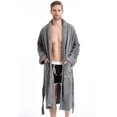 thumbnail image 4 of Men's Soft Plush Fleece Classic or Hooded Robe with Front Pockets, 4 of 6