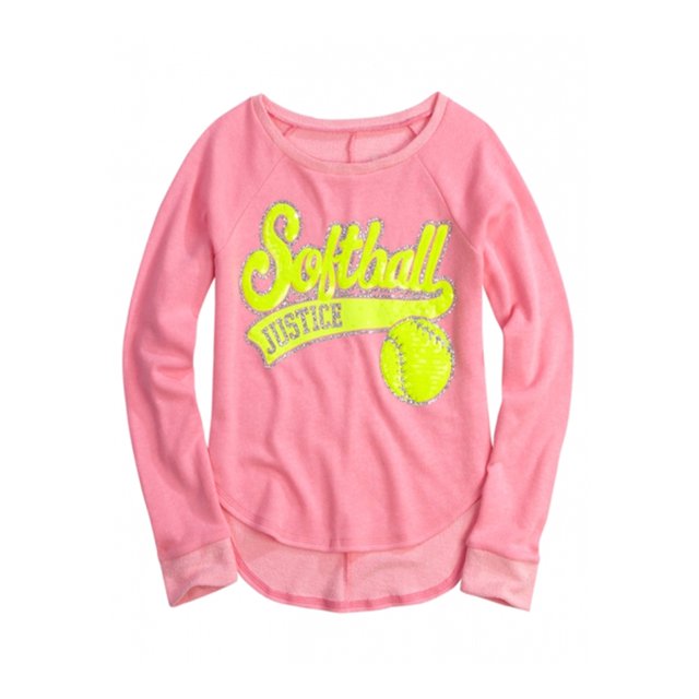 Sudadera deportiva con lentejuelas Justice Girls, rosa, 5 Justice Camisa de entrenamiento