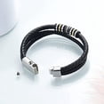 thumbnail image 5 of Urn memorial jewelry Cremation Bracelet Leather for Ashes Multi-Layer Braided Leather Urn Bracelet for Men Women Memorial Cuff Bangle Braided Bracelet, 5 of 7