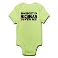 thumbnail image 1 of CafePress - Somebody In Michigan Loves Me Infant Bodysuit - Baby Light Bodysuit, 1 of 1