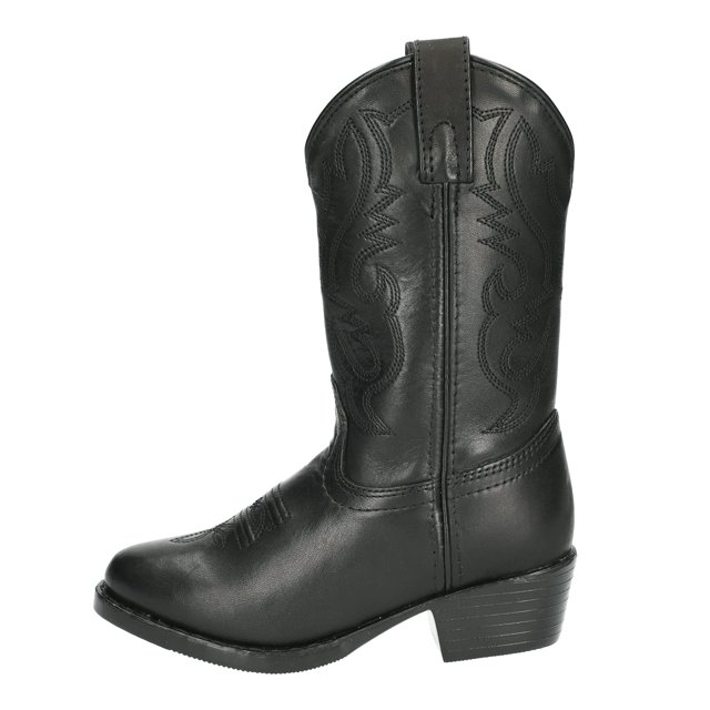 Botas Smoky Mountain Denver para niños pequeños, piel negra, ancho X