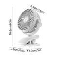 thumbnail image 3 of Portable Fans Under $50, Hwkond Fans for Everywhere Powerful Airflow Silent Oscillating Table Fan Bedroom Fan 720 Degree Adjustable Tilt 3 Speeds, 3 of 7