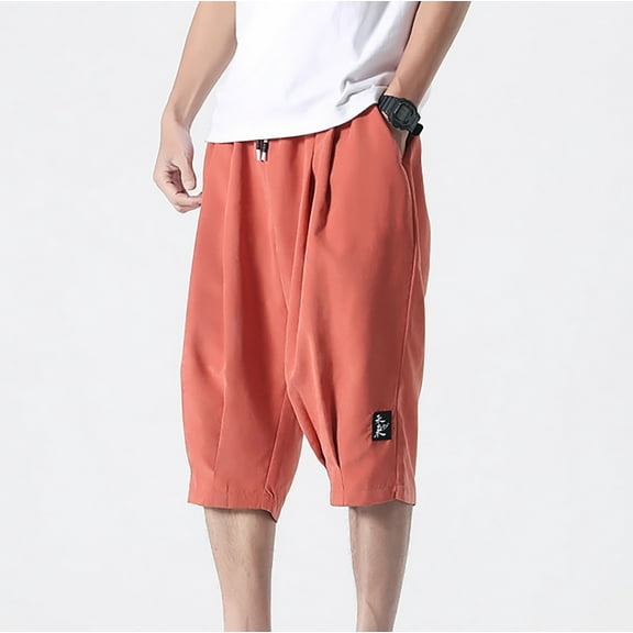 LoyisViDion Men Pants Men's Fashion Classic Twill Relaxed Fit Casual Wear Pocket Shorts Pants Rollbacks
