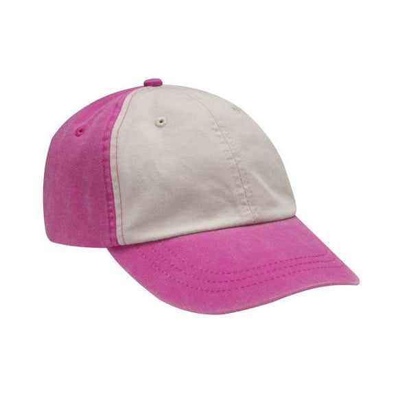 SPINNAKER- Pigment dyed, garment washed, cotton twill, unstructured, low profile cap with contrast coor front panel, Adams Cool-Crown mesh lining and leather back strap with antique brass buckle.