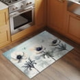 thumbnail image 3 of Teal Spring Floral Bathroom Rug Washable 2x3 Entryway Rug Non Slip Vintage Botanical Summer Flowers Front Door Mat Low Pile Indoor Doormat Throw Floor Carpet for Kitchen Bedroom Entrance, 3 of 7