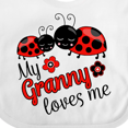 thumbnail image 3 of Inktastic My Granny Loves Me with Cute Ladybugs Boys or Girls Baby Bib, 3 of 3