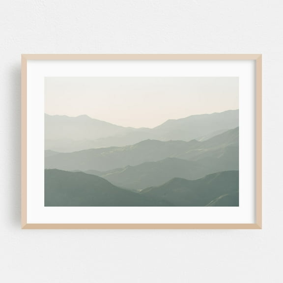 Camino Cielo 01 - Santa Barbara California Photography Oak Framed Wall Art Print 16 x 24 inches