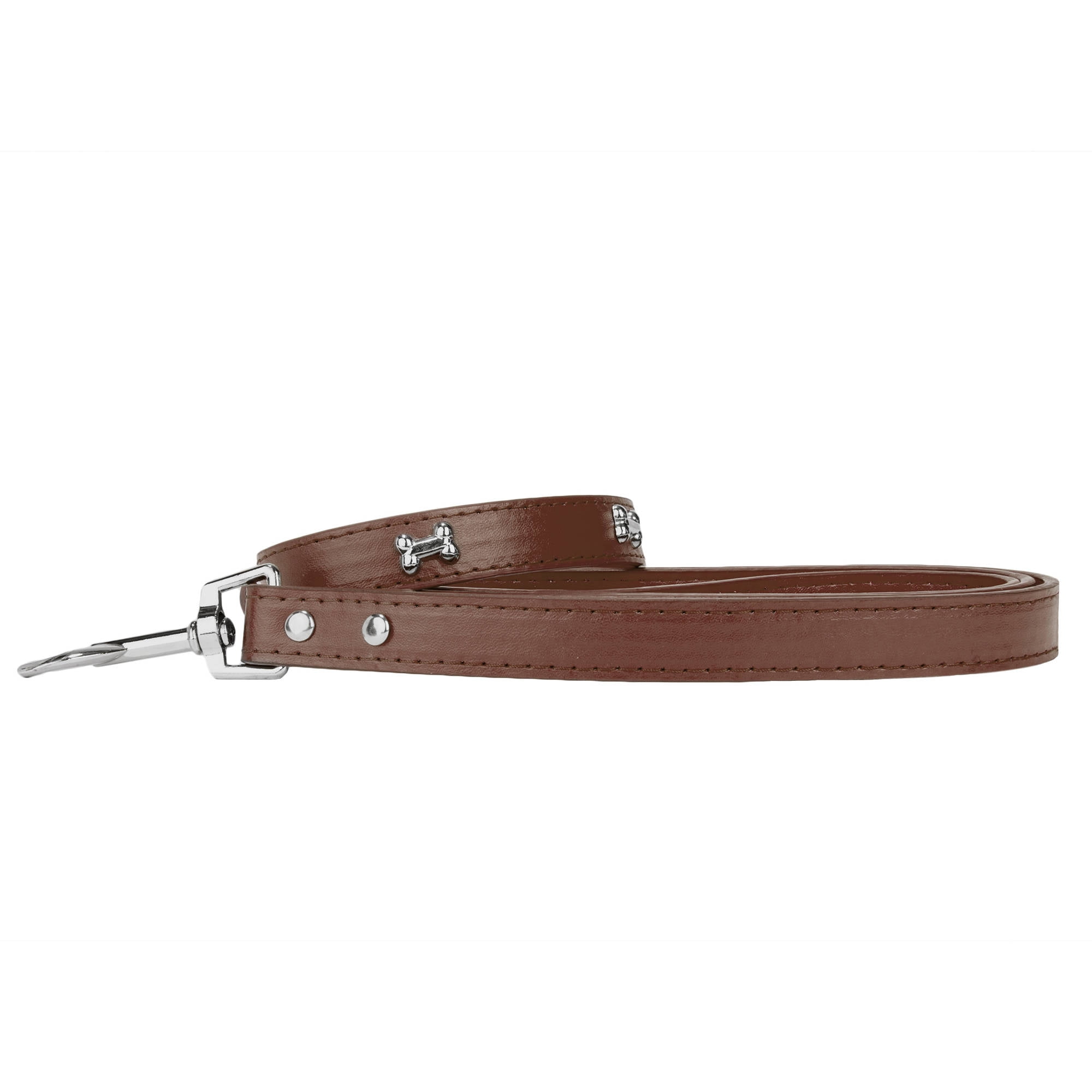 CUECUEPET Embellished Bone Charm Dog Collar and 44.5 inch Leash for Walking [Multiple Sizes]