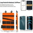 thumbnail image 2 of VIPERADE VE3 Tool Pouch Pocket Organizer, Nylon Tool Belt Loop Pouch with 4 Pockets Tool Storage EDC Pouch for Flashlight/Pocket Knife, Tactical Pen, Notebook (X-PAC-Hot Orange), 2 of 6