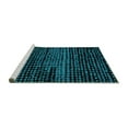 thumbnail image 2 of Ahgly Company Machine Washable Indoor Rectangle Abstract Turquoise Blue Modern Area Rugs, 2' x 5', 2 of 4