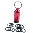 thumbnail image 2 of Llavero de latón para minitanque de buceo, resistente para sellos de válvula de cilindro, 8 x 2,2 cm, accesorio con juntas tóricas de goma y clip para Rojo, 2 of 8