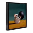 thumbnail image 3 of Stupell Industries Contemporary Mouse with Exercise Ball Black Floating Frame Canvas Art, 18 x 18, by Lucia Heffernan, 3 of 8