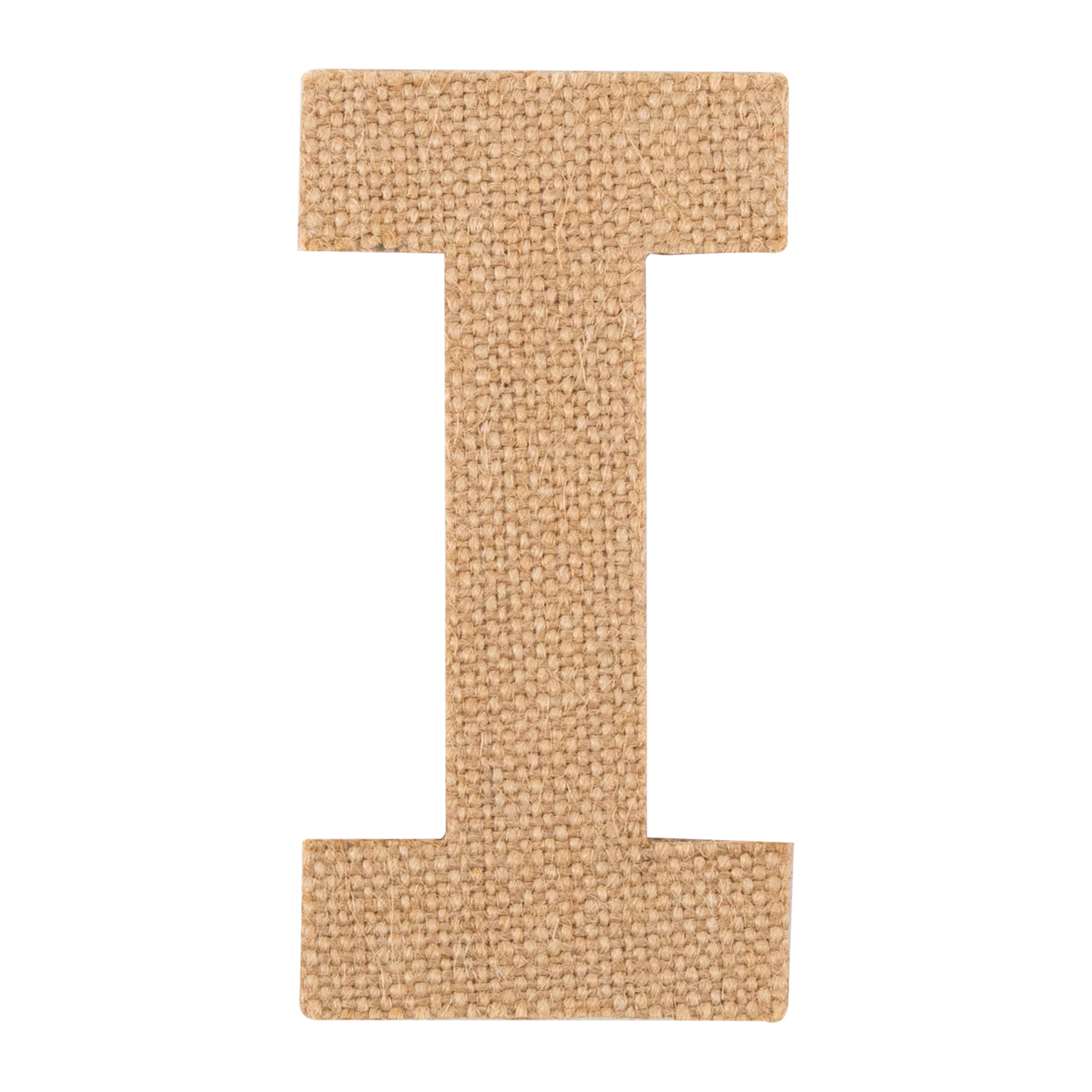 On the Surface Burlap Letter I, 1 Each