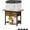 Rustic Brown, variant on Large Printer Stand with Storage Fabric Drawer Under Desk Printer Table with Wheels for Home Office, Printer Cart fit Fax Machine Scanner 23.4"x15.7" (White, 2 Tiers)
