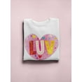 thumbnail image 3 of Luv - Heart Shaped  Design. Sweatshirt Women -Image by Shutterstock, Female x-Large, 3 of 4