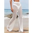 thumbnail image 3 of Pantalones de playa con cobertura en traje de baño RoseSeek White para mujer, 3 of 7