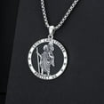 thumbnail image 2 of St Michael/St Christopher/Virgin Mary/St Jude Necklace Sterling Silver Amulet Pendant with 22+2 Inch Stainless Steel Chain Jewelry for Men & Women, 2 of 10