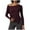 Red, variant on Jalioing Long Sleeve Yoga Tops for Women Ribbed Loose Crew Neck Workout Shirts Soft Comfy Athletic T Shirt Clothes