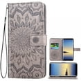 thumbnail image 1 of Galaxy Note 8 Case, Genuine Leather Note 8 Wallet Flip Cover Case with Credit Card Slots, Magnetic Closure, Stand, Shock Absorbing Case Compatible with Note 8 - Black, 1 of 5