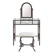 Linon Clarisse Vanity and Bench Stool Set, Multiple Colors