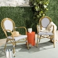 thumbnail image 2 of Safavieh Rosen Outdoor Patio Stacking Arm Chair, Set of 2 - Grey/White, 2 of 10