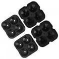 thumbnail image 1 of Silicone Ice Mold?Dekaim 2Pcs 4?Hole Reusable Silicone Ice Cubes Mold Tray Maker Container for Home Office Bar Use(Black), 1 of 7